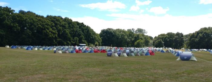 The sea of tents at the Young Carers Weekend